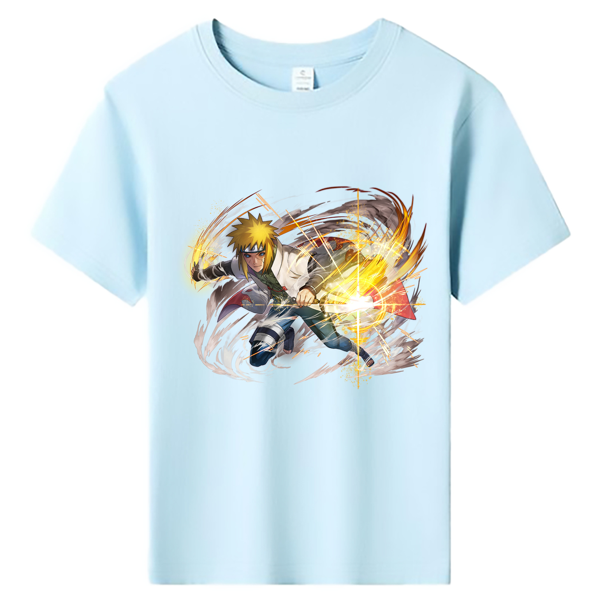 （画像用） NARUTO -ナルト- 波風 ミナト Namikaze Minato 綿100％キッズTシャツ（フロントプリント）